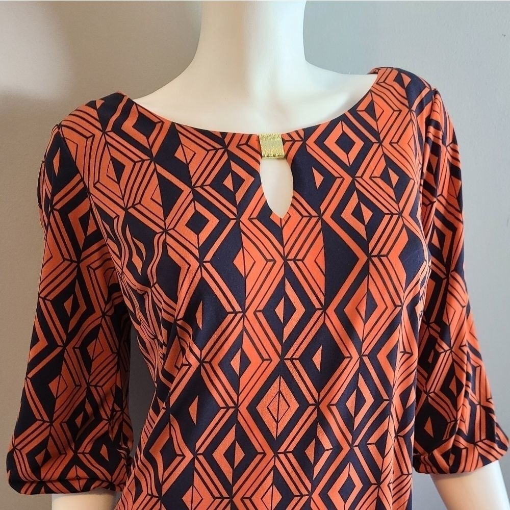 Fen Wright Manson Midi Shift Geometric Dress - image 7